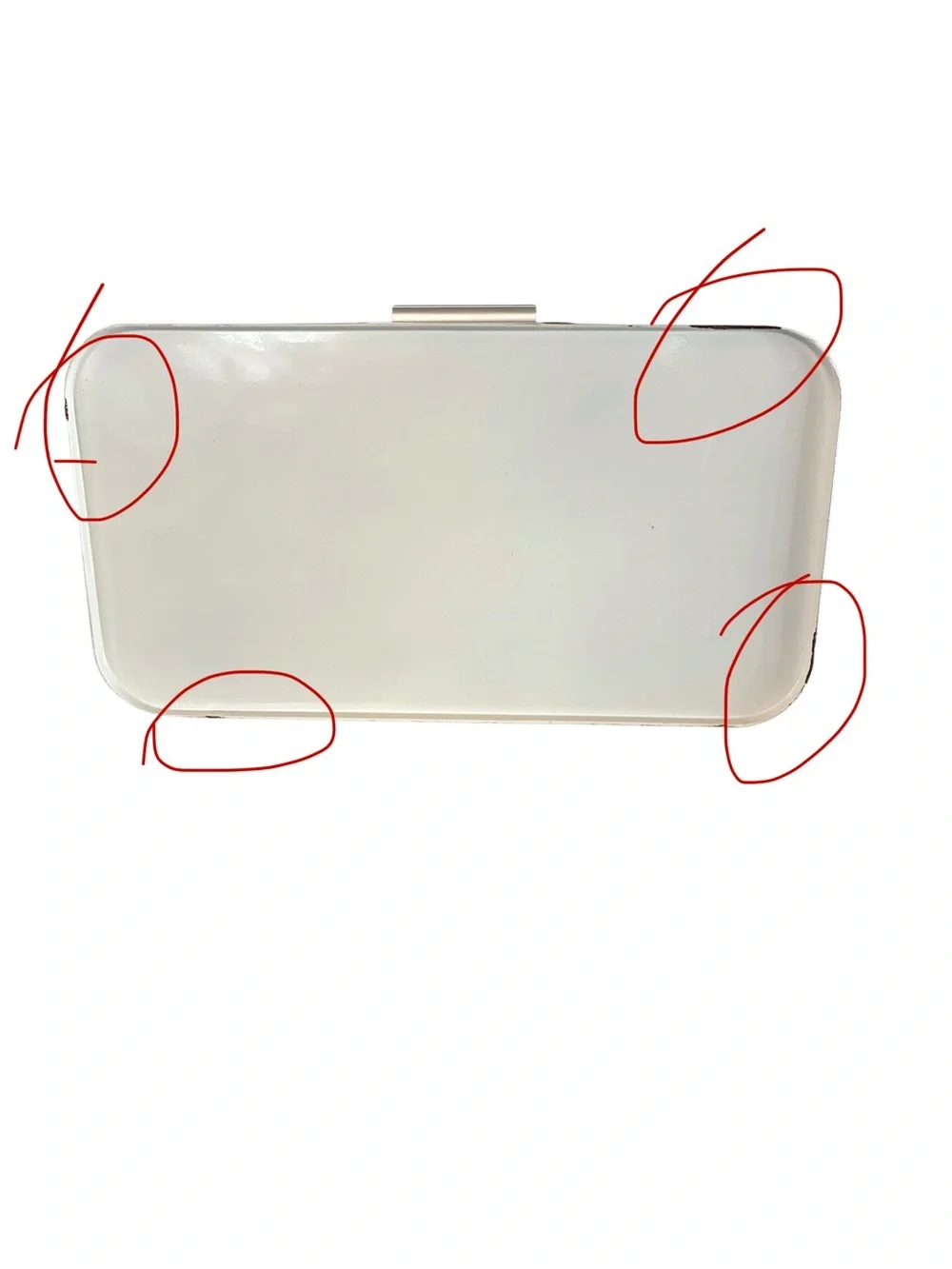 Retro Cream Metal Bread Box Farmhouse Kitchen Storage Bin